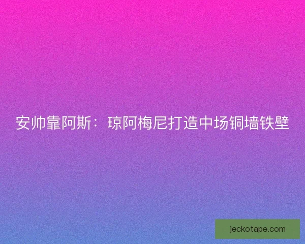安帅靠阿斯：琼阿梅尼打造中场铜墙铁壁