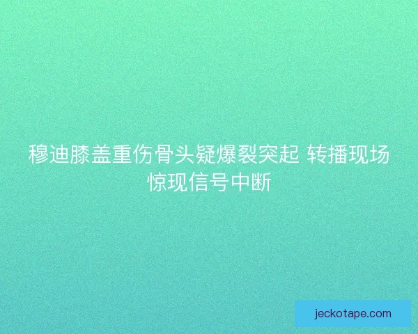 穆迪膝盖重伤骨头疑爆裂突起 转播现场惊现信号中断